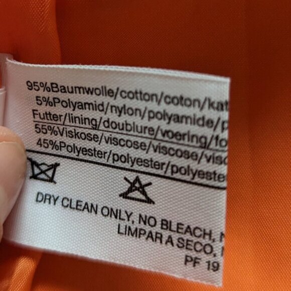 Louis Feraud orange textured blazer jacket - Picture 9 of 9